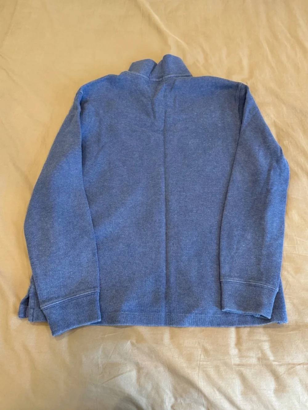 Polo Ralph Lauren Blue Heather Quarter Zip Sweater Yellow Pony Medium M